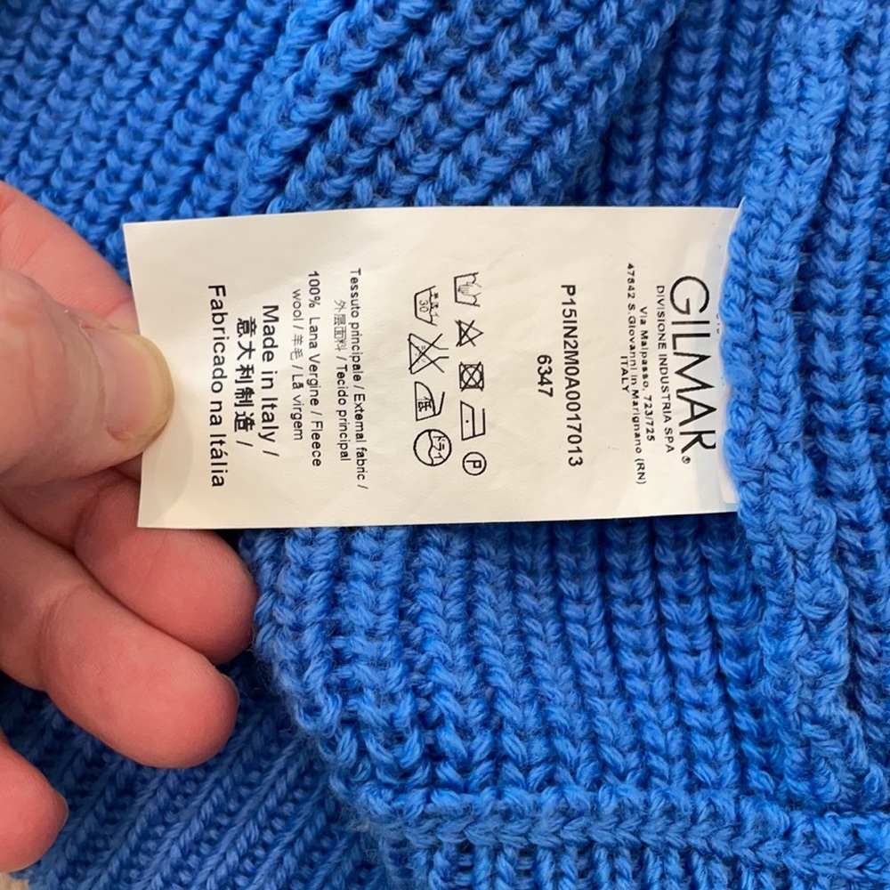 N21 100% Wool Blue turtleneck/button back US6 - Picture 5 of 7